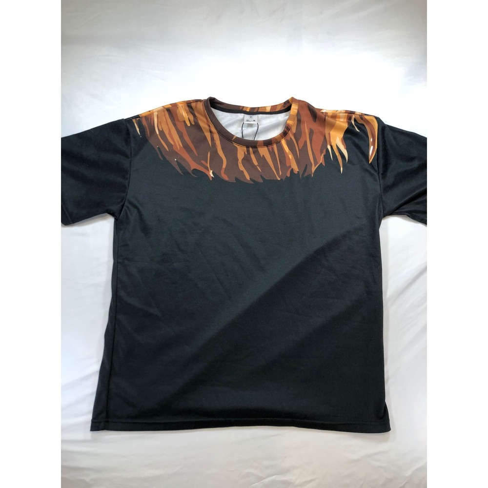 Mens Black Lion Graphic Print T-Shirt XL New With Tags Short Sleeve Polyester